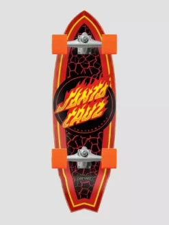 Santa Cruz Flame Dot Shark Surf Skate Carver 9.8" Compl